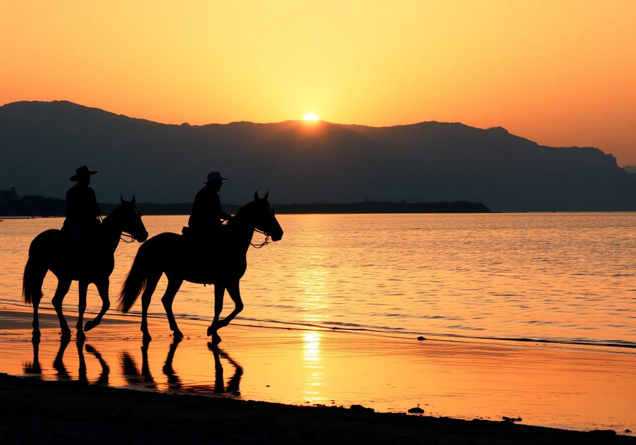 Sunset me Kuaj në Plazh