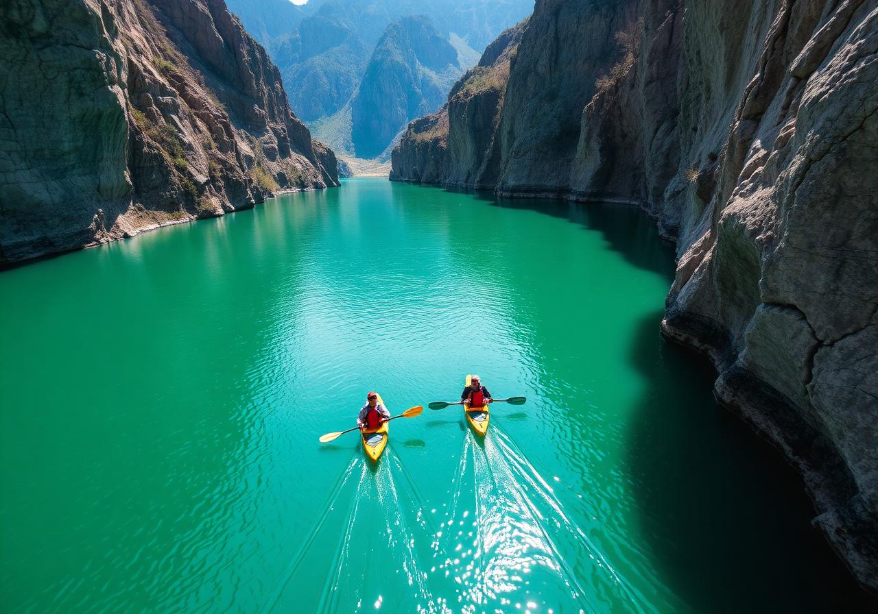 Kayak në Liqenin e Komanit